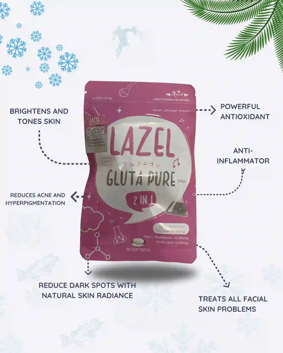 Frozen Collagen X Lazel Gluta Pure Bundle (2 Packets)